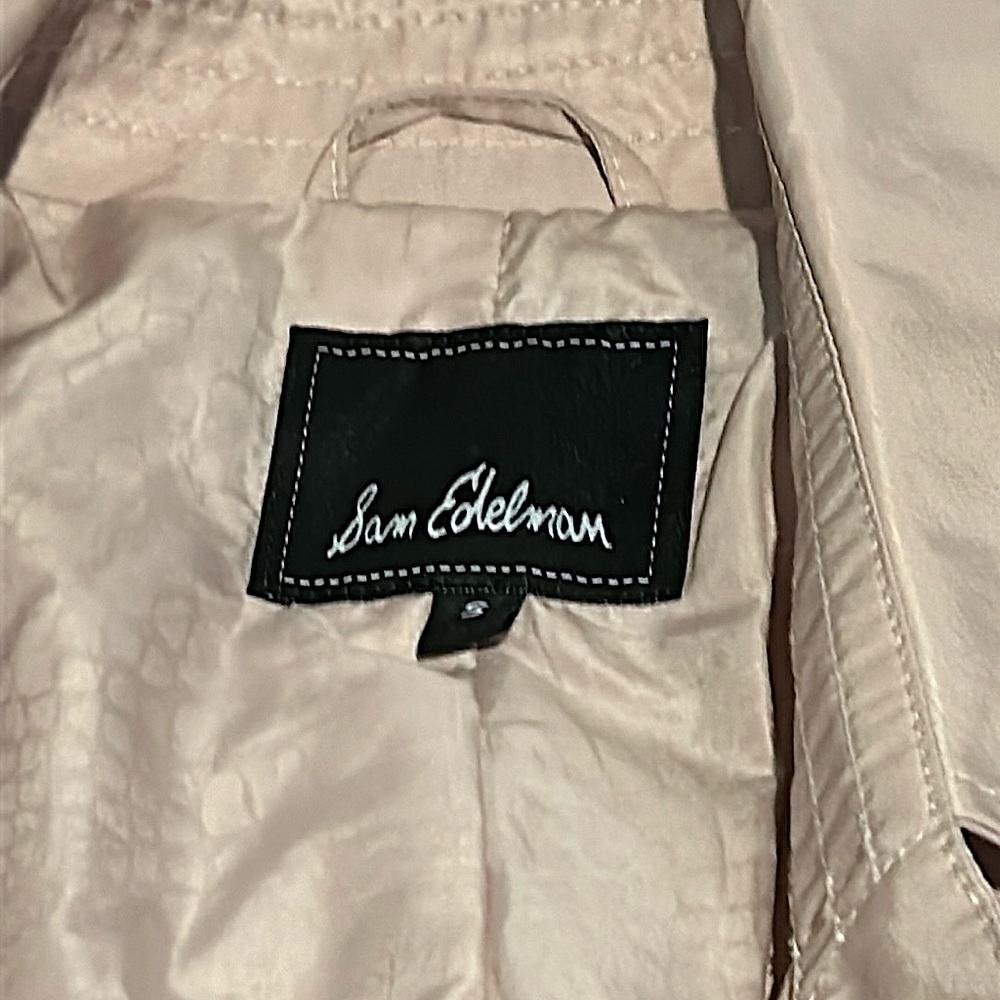Sam Edelman Pretty in Pink Long Sleeve Belted Zippered Jacket Coat **Sz S**🌸🌸 - Picture 4 of 4